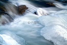 冰萨勒,冰冻的河,冬天
