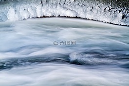 冰萨勒,冰冻的河,冬天