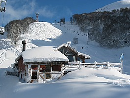 小屋,冬天,雪