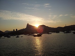 日落,里约热内卢,甜面包 （pão de açúcar