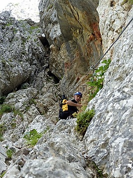 通過(guò) ferrata,攀登,山