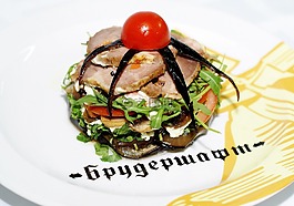 沙拉,冷水煮豬肉,食品
