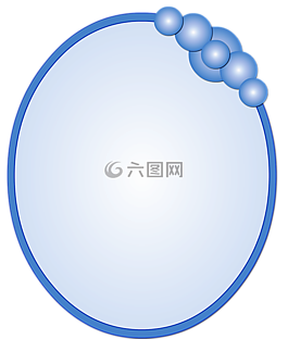 橢圓形,藍色,框架