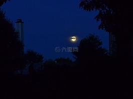 夜,月亮,設(shè)置月亮