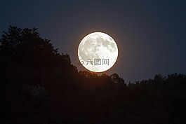 滿月,傍晚的天空,月光