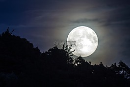 滿月,傍晚的天空,月光