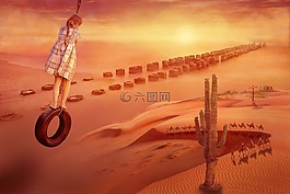 孩子,照片蒙太奇,心情