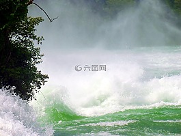 萊茵瀑布,瀑布,噴霧