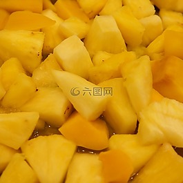 菠蘿塊,水果沙拉,切碎