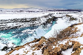 冰岛,gulfoss,大瀑布