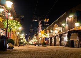 夜間照片,主題公園,燈