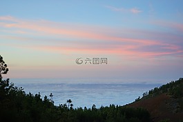 日落,pastellfarben,天空