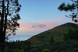 日落,pastellfarben,天空