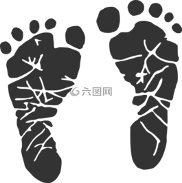 嬰兒,腳印,腳