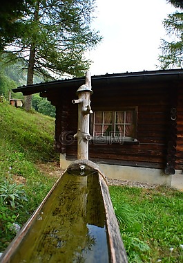 瑞士,阿爾卑斯山,木屋