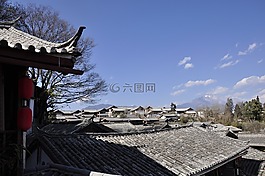 屋頂,傳統(tǒng)的,天空