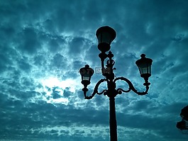 天空,燈籠,路燈