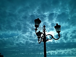 天空,燈籠,路燈