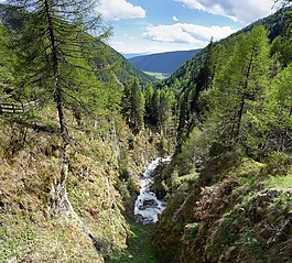峡谷,水,河