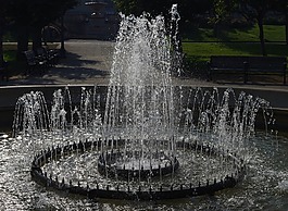 噴泉,水,水噴泉