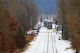 雪,雪景,火車
