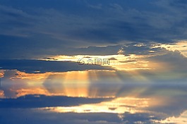 湖,陽光,日落