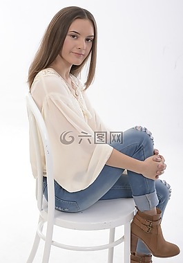 美丽,少女,女孩