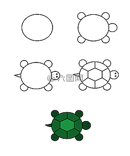 龜,動物,綠色