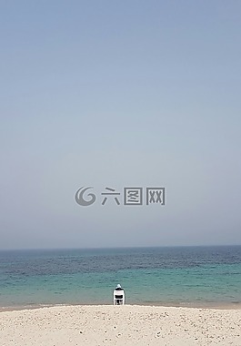 海,休息,孤單