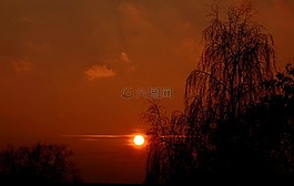 太陽,落山的太陽,日落
