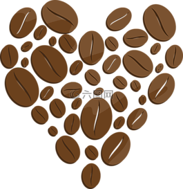 咖啡,豆類,心