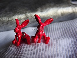 耳環(huán),兔,粉紅色