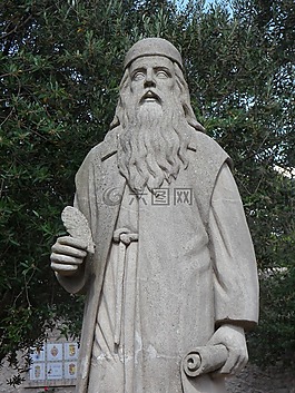 學者,隱士,雕像
