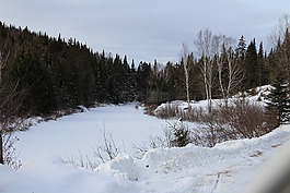 河,雪,景觀