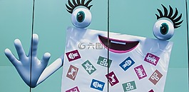 卡通,圖,廣告