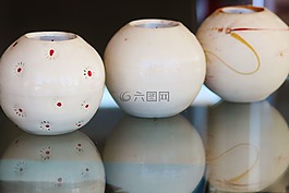 茶燈,球,花瓶