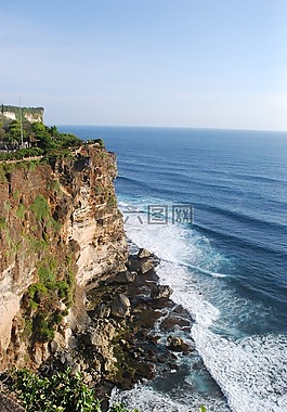 巴厘島,海,懸崖