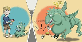 行為,電源,龍