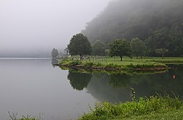 梅尔顿湖公园在雾,梅尔顿湖公园,田纳西