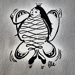 手繪素描,蝴蝶,費