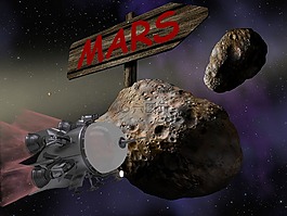 空间,飞船,火星