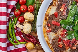 比薩餅,食品,肉