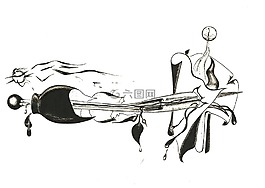 黑白,墨水,摘要
