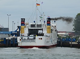 汽車渡輪,borkum,北海