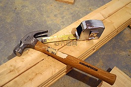 工具,錘,卷尺