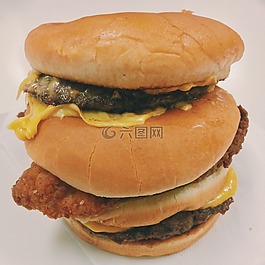 食品,漢堡,三明治