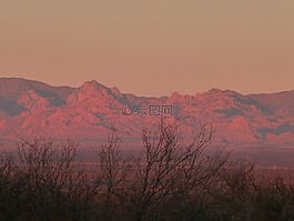 加利福尼亞州,夕陽(yáng),山