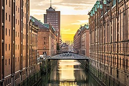 汉堡,speicherstadt,水