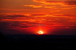 日落,太陽,余輝