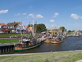 greetsiel,端口,海岸